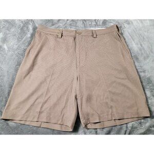 Reebok Golf Performance Sport Shorts Stretch Beige Check Chino 42x8‎